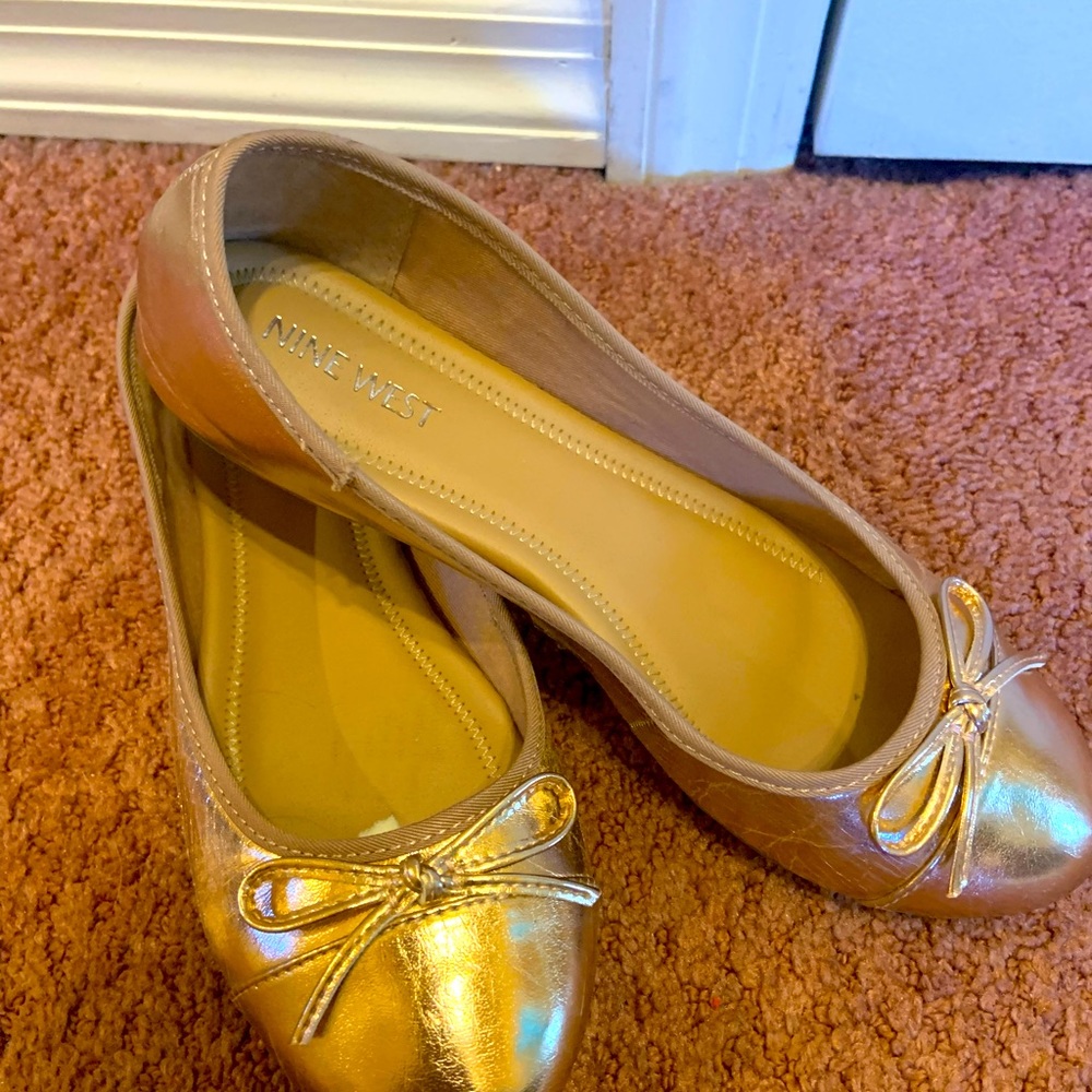 Nine West RoseGold Ballet Flats